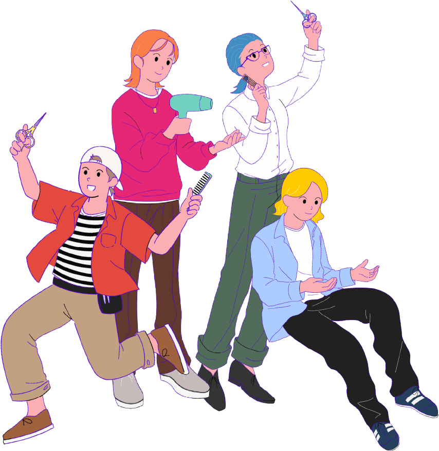 スタイリストのイラスト